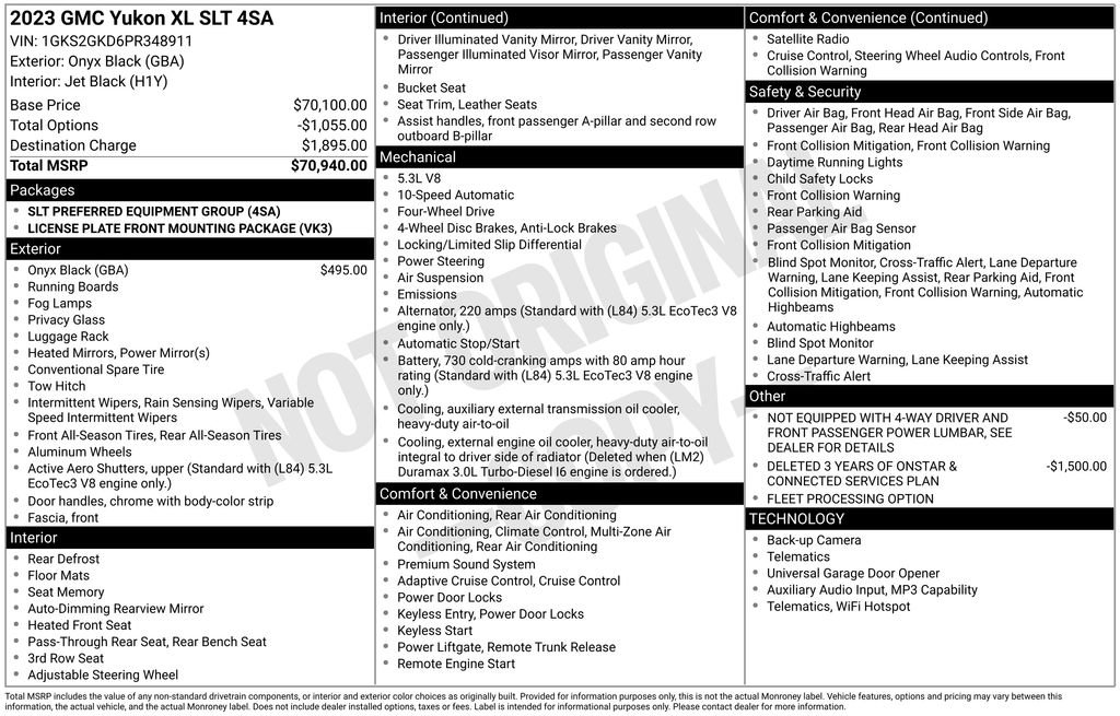 Used 2023 GMC Yukon XL SLT image 63