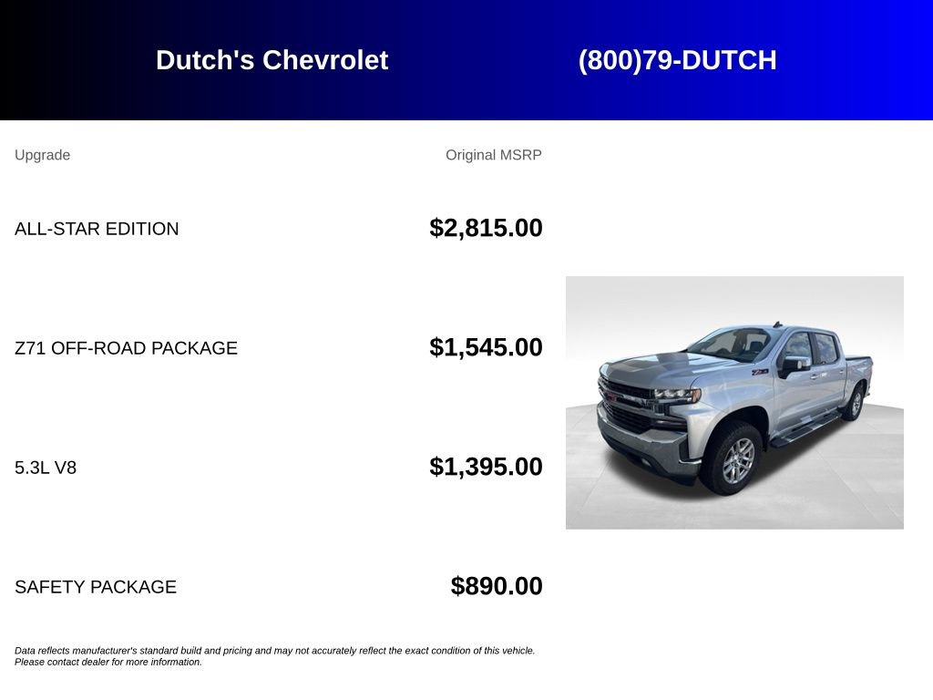 Used 2019 Chevrolet Silverado 1500 LT w/ All-Star Edition AWD/4WD image 5