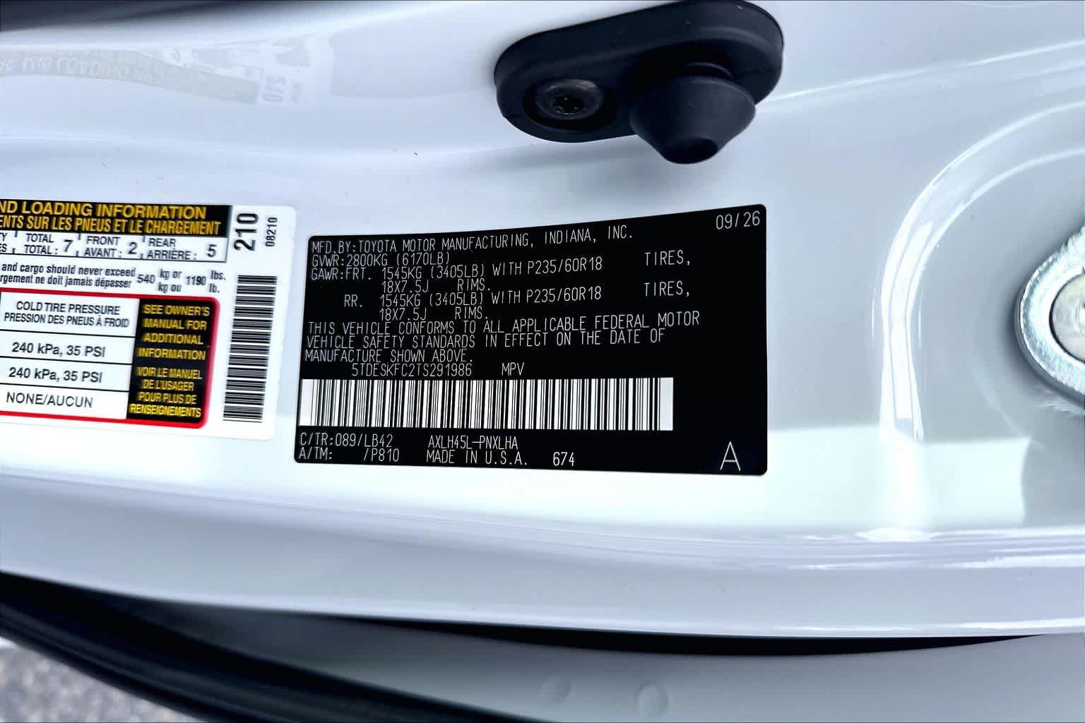 New 2026 Toyota Sienna Platinum AWD/4WD image 22