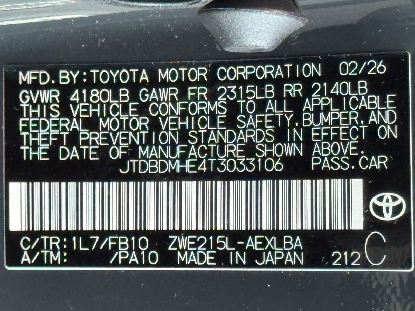 New 2026 Toyota Corolla LE AWD/4WD image 17