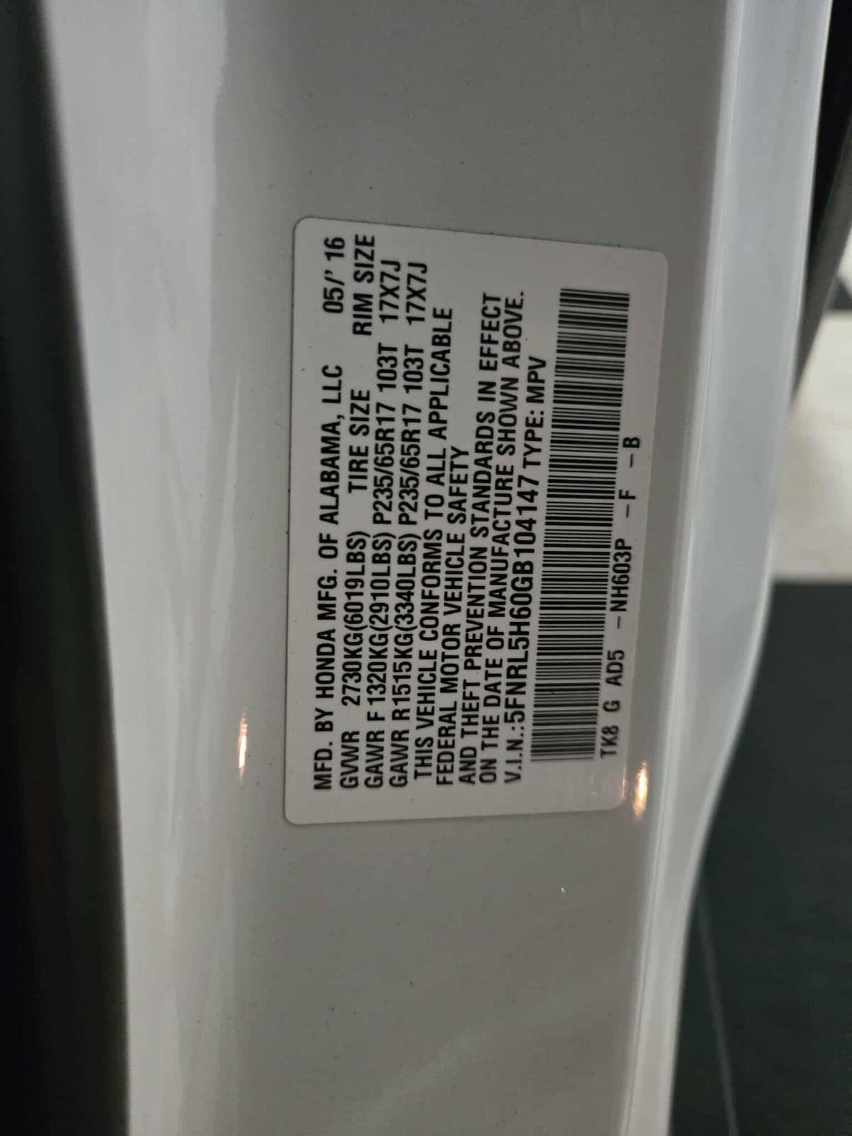 Used 2016 Honda Odyssey EX-L image 18