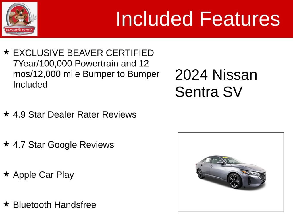 Used 2024 Nissan Sentra SV FWD image 4