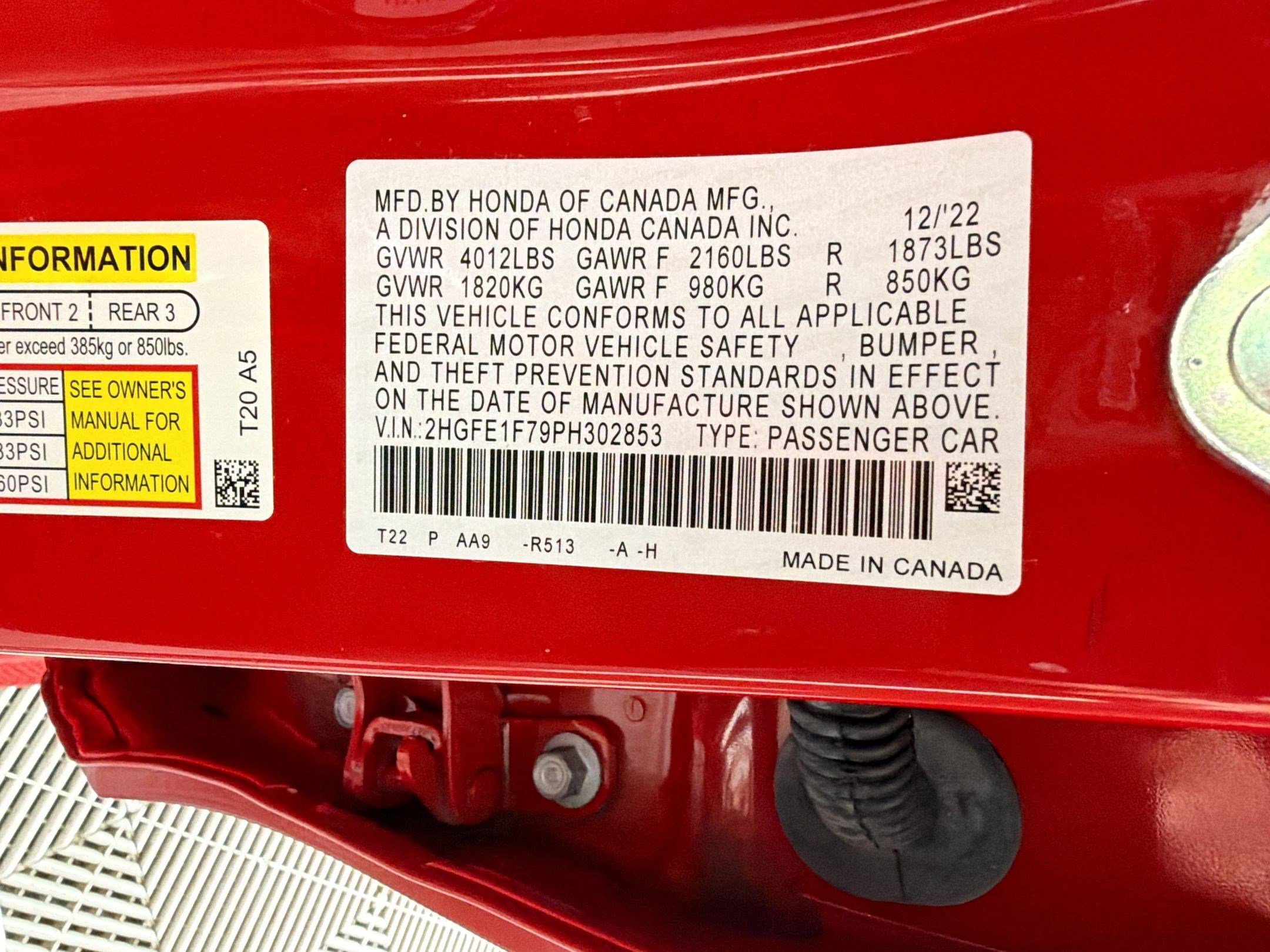 Certified 2023 Honda Civic EX image 18