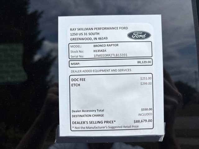 Certified 2026 Ford Bronco Raptor AWD/4WD image 3