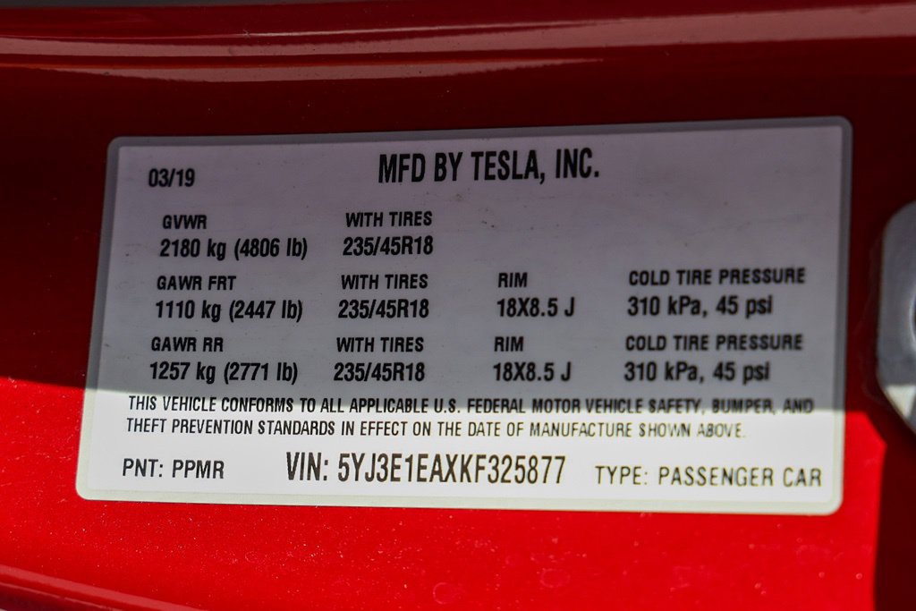 Used 2019 Tesla Model 3 Long Range RWD image 30