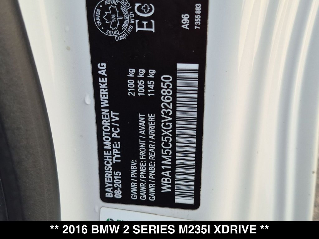 Used 2016 BMW M235i xDrive Convertible AWD/4WD image 33