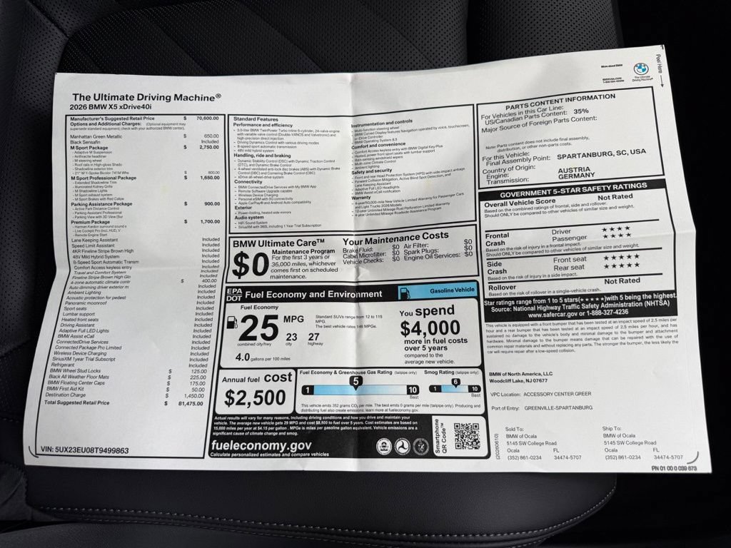 New 2026 BMW X5 xDrive40i AWD/4WD image 25