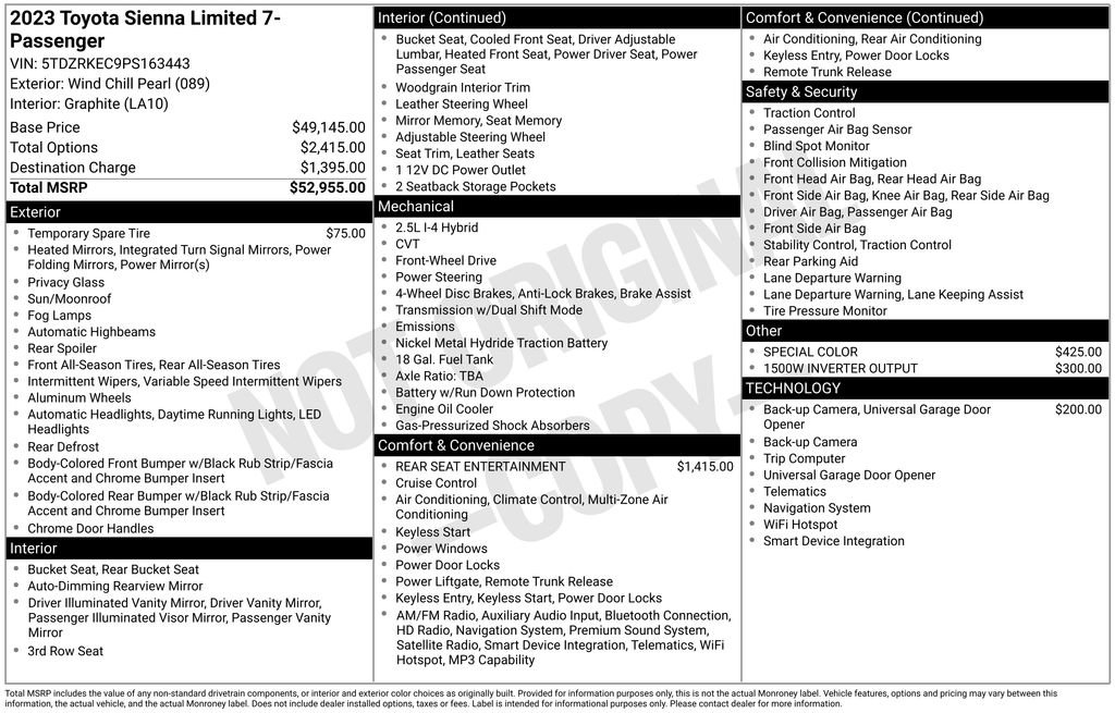 Used 2023 Toyota Sienna Limited FWD image 8