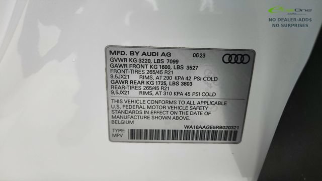 Used 2024 Audi Q8 e-tron Prestige w/ Prestige Package AWD/4WD image 64