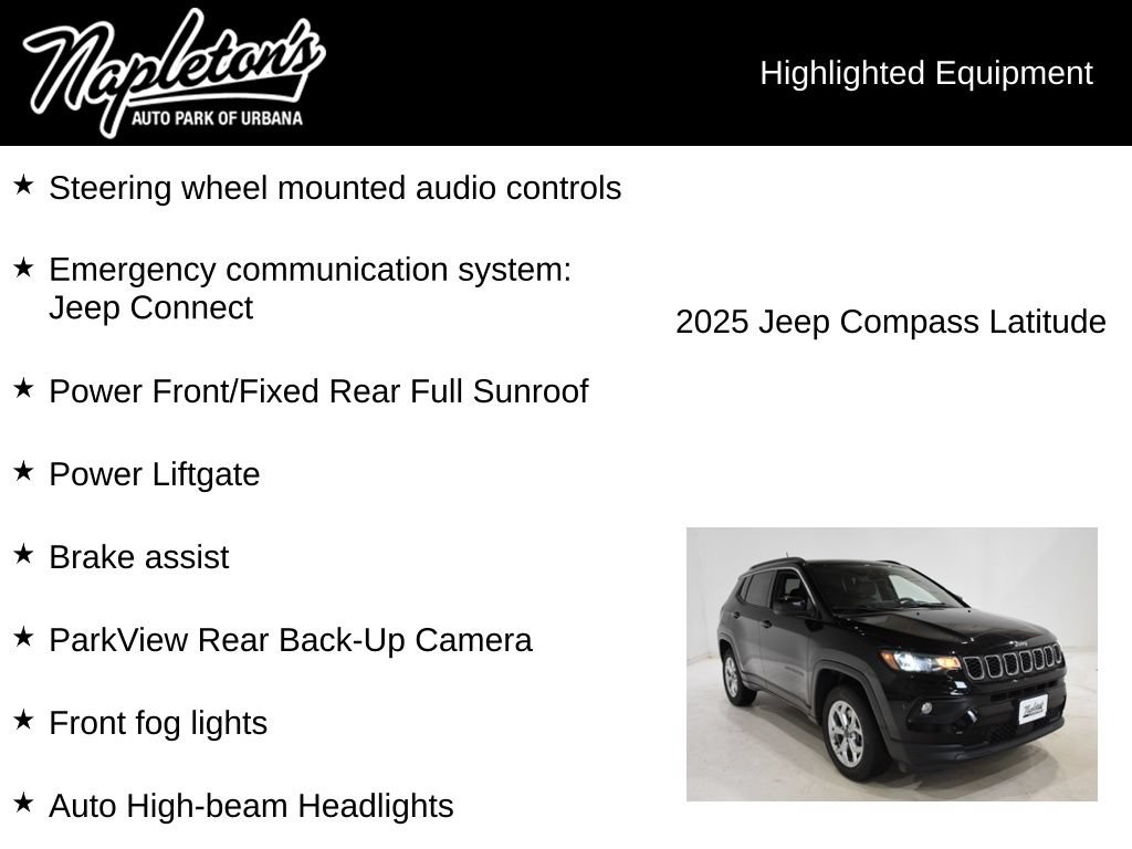Used 2025 Jeep Compass Latitude w/ Sun & Sound Group AWD/4WD image 16