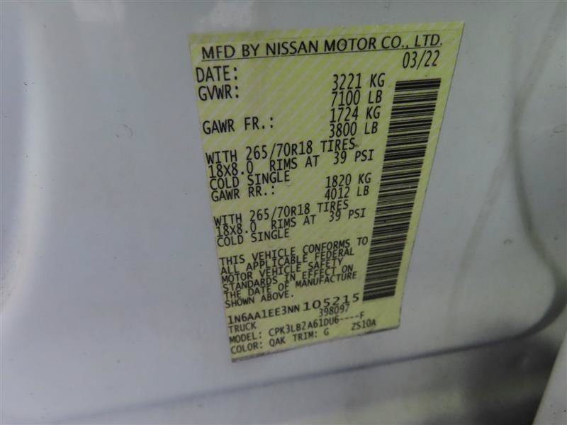 Used 2022 Nissan Titan SV RWD image 32