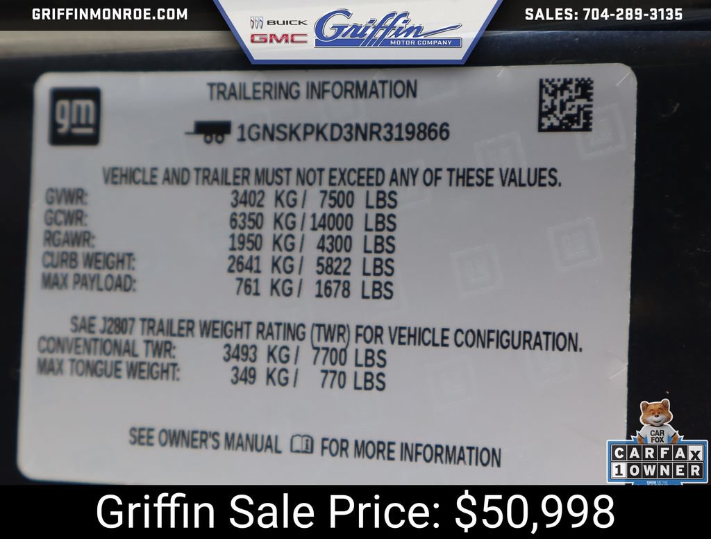 Certified 2022 Chevrolet Tahoe Z71 w/ Luxury Package AWD/4WD image 53