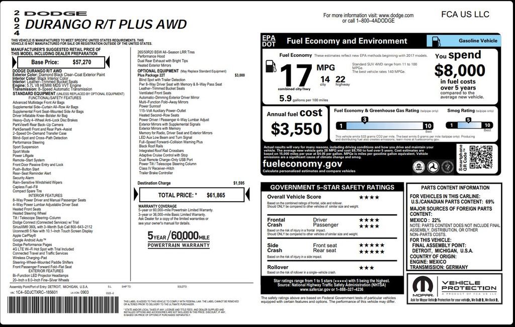 Used 2024 Dodge Durango R/T image 3