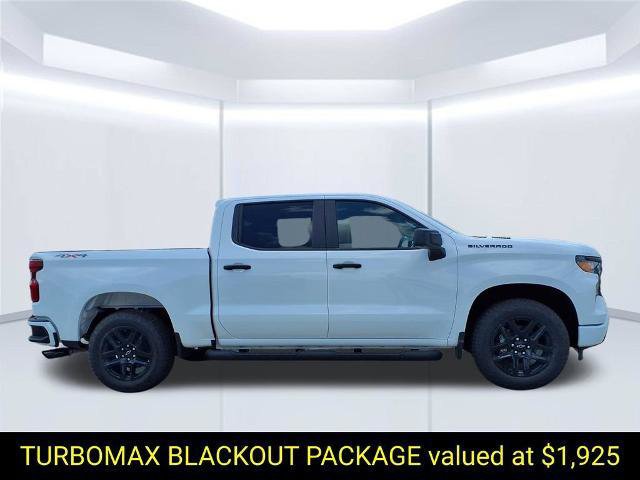 New 2026 Chevrolet Silverado 1500 Custom w/ Turbomax Blackout Package AWD/4WD video 2