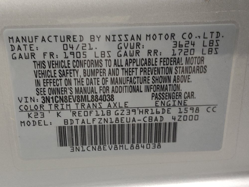 Used 2021 Nissan Versa SV FWD image 33