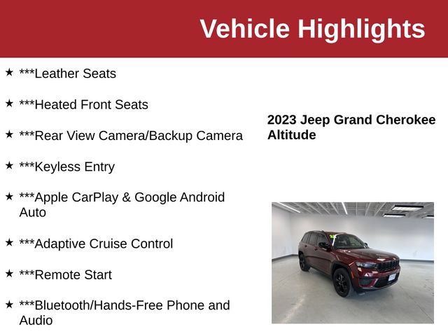 Used 2023 Jeep Grand Cherokee Altitude AWD/4WD image 10