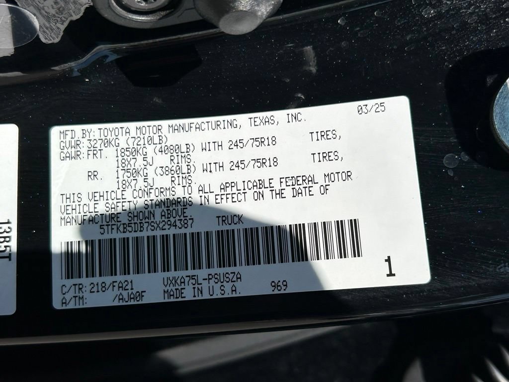 Used 2025 Toyota Tundra SR w/ SR Tow Package AWD/4WD image 54