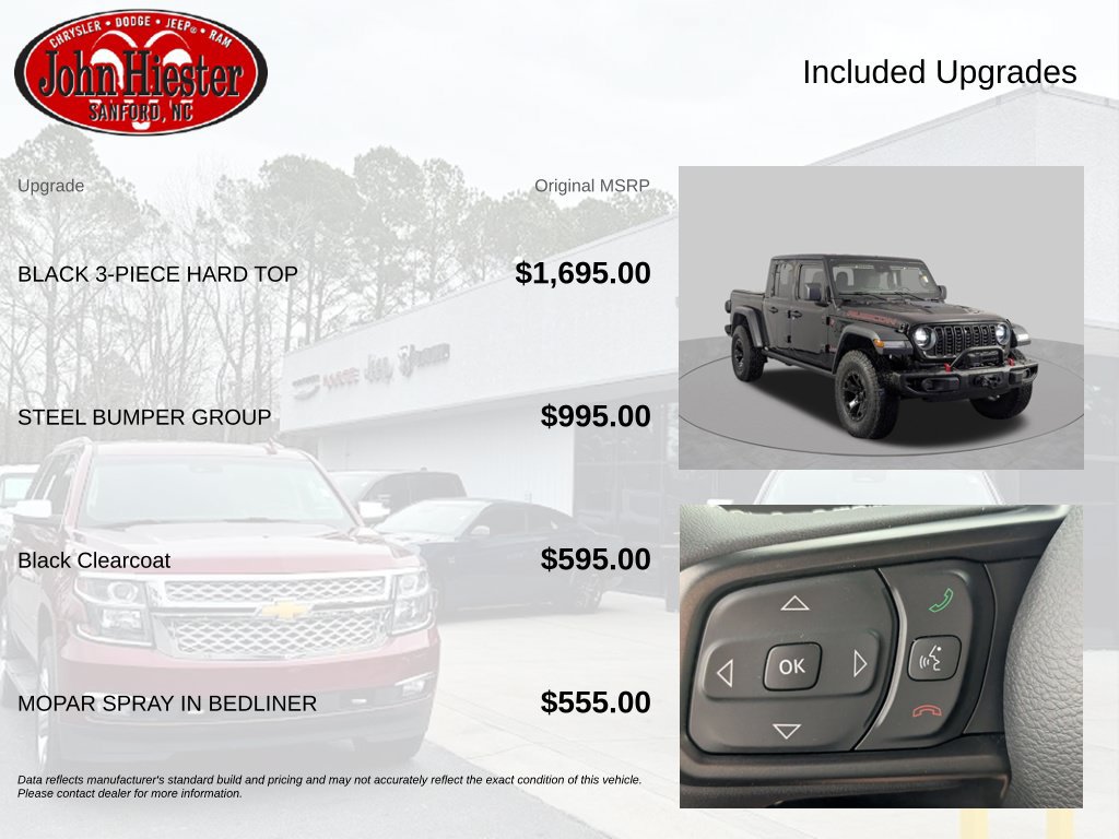 Used 2025 Jeep Gladiator Rubicon w/ Steel Bumper Group AWD/4WD image 3