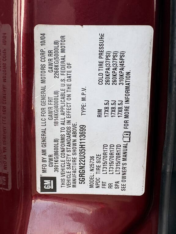 Used 2005 HUMMER H2 SUT w/ Preferred Equipment Group AWD/4WD image 19