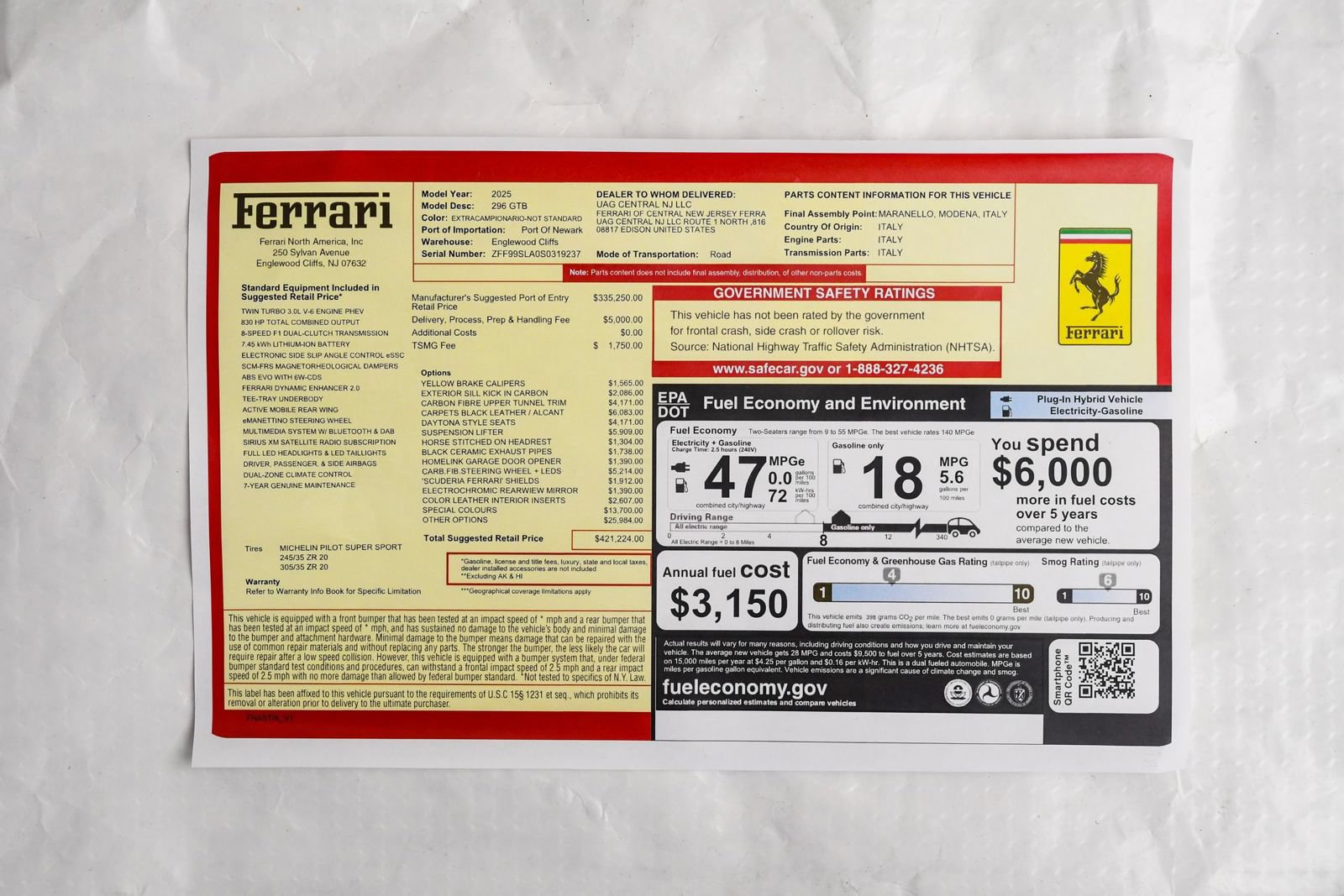 Used 2025 Ferrari 296 GTB RWD image 39