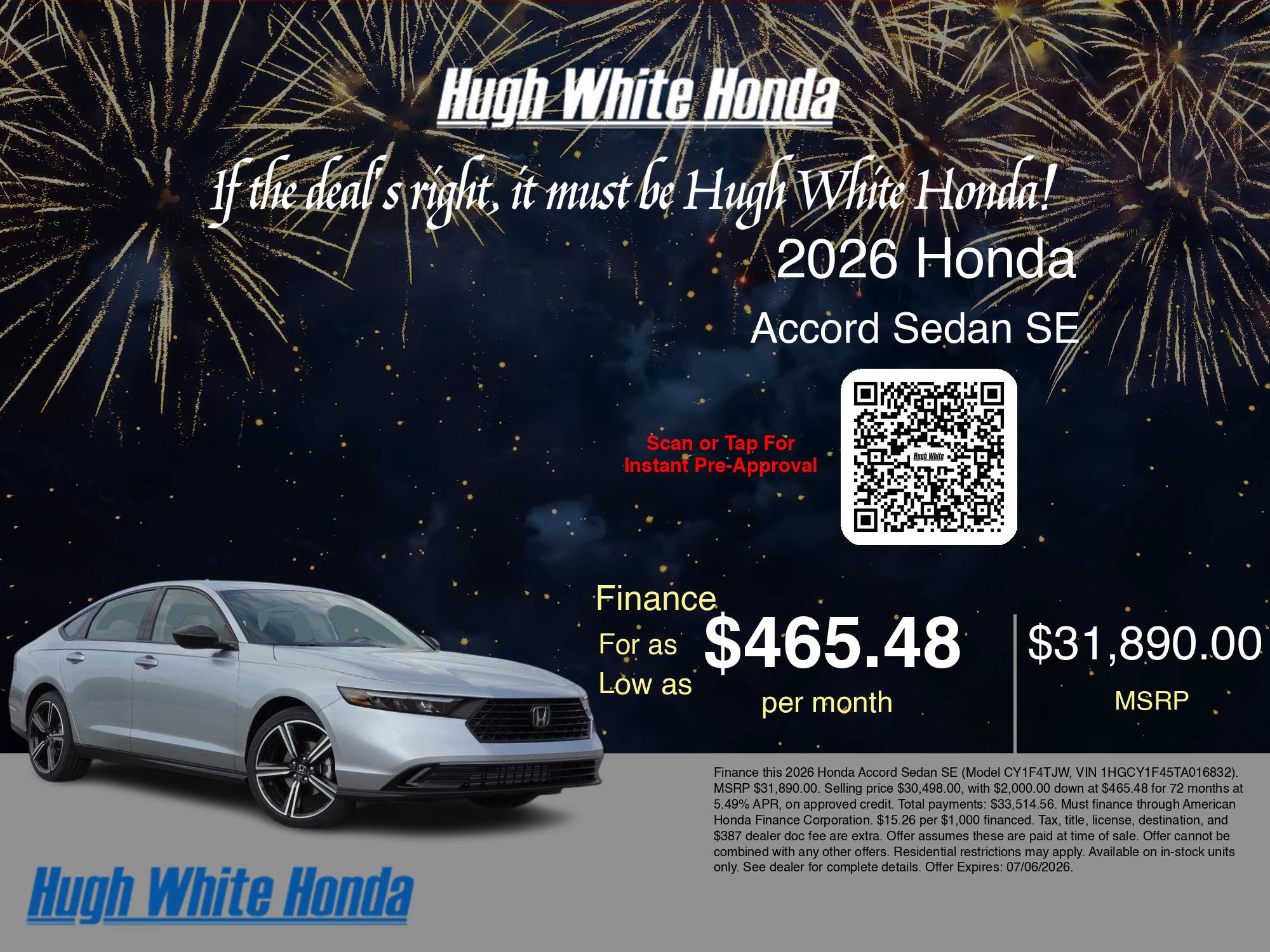 New 2026 Honda Accord SE image 7