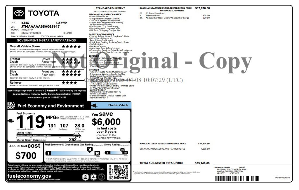Used 2025 Toyota bZ4X FWD image 2