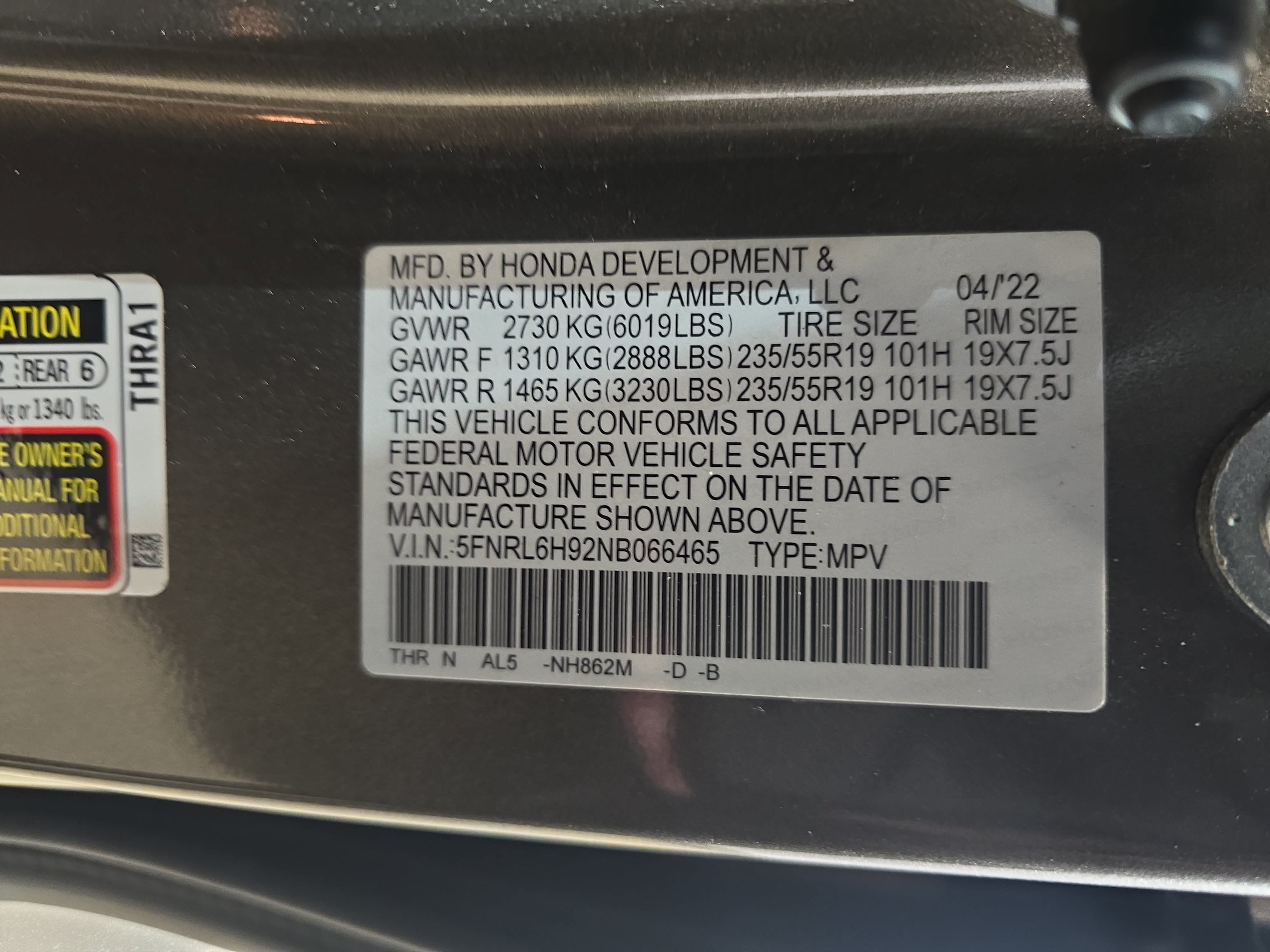 Certified 2022 Honda Odyssey Elite image 33