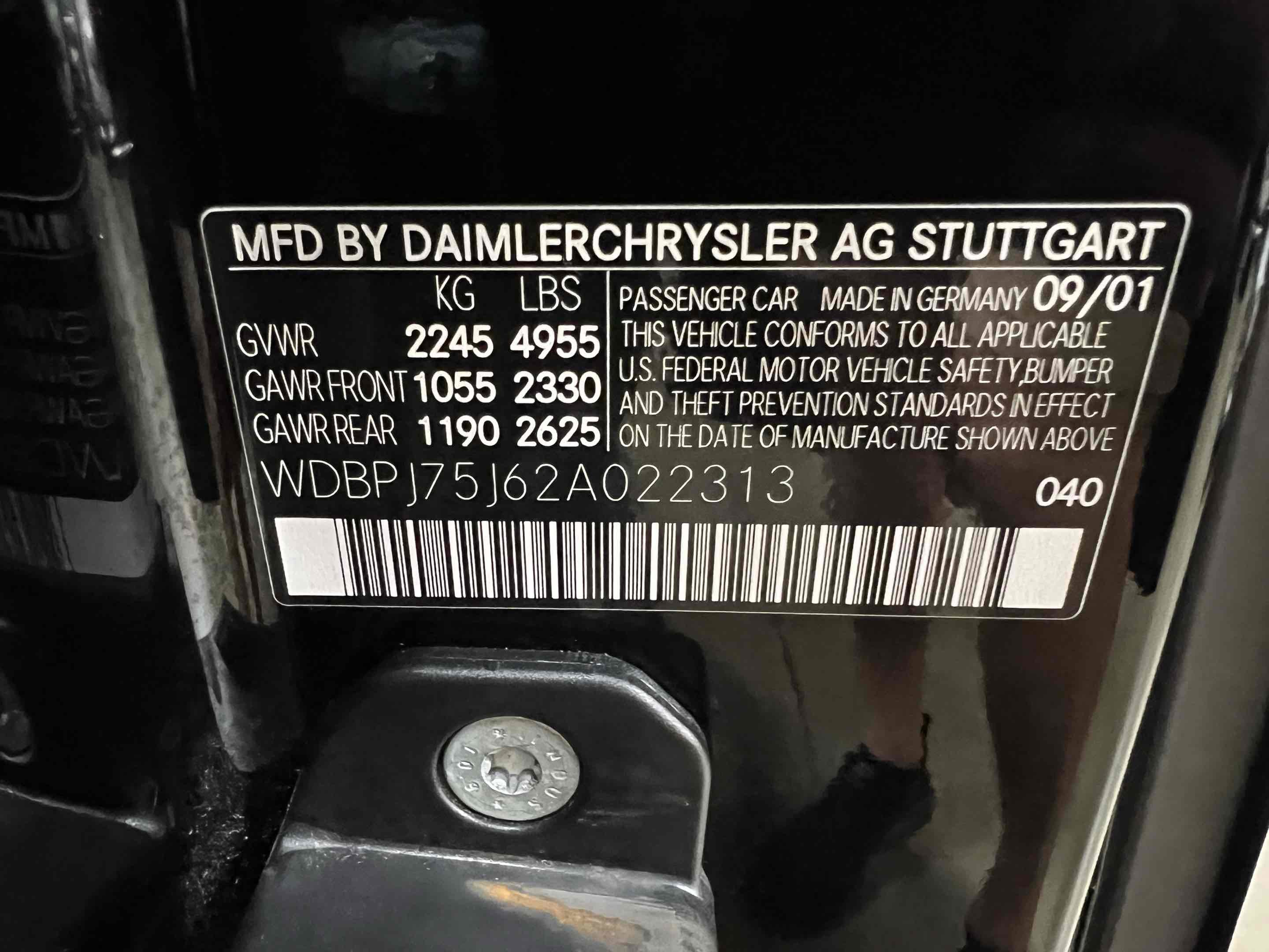 Used 2002 Mercedes-Benz CL 500 image 8