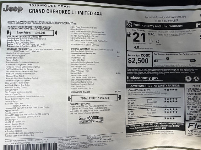 New 2025 Jeep Grand Cherokee L Limited image 38