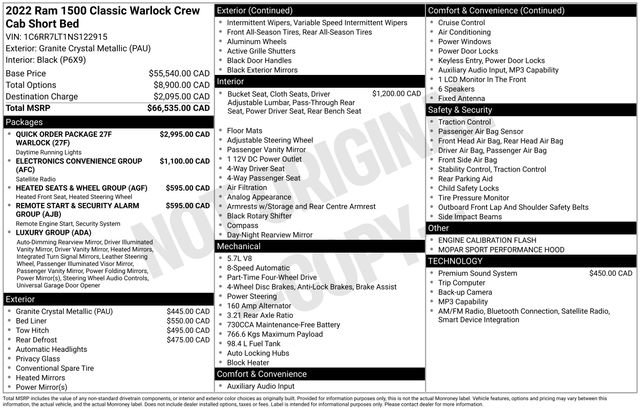 Used 2022 RAM 1500 Warlock AWD/4WD image 12