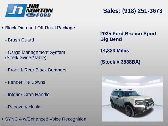 Used 2025 Ford Bronco Sport Big Bend AWD/4WD image 14