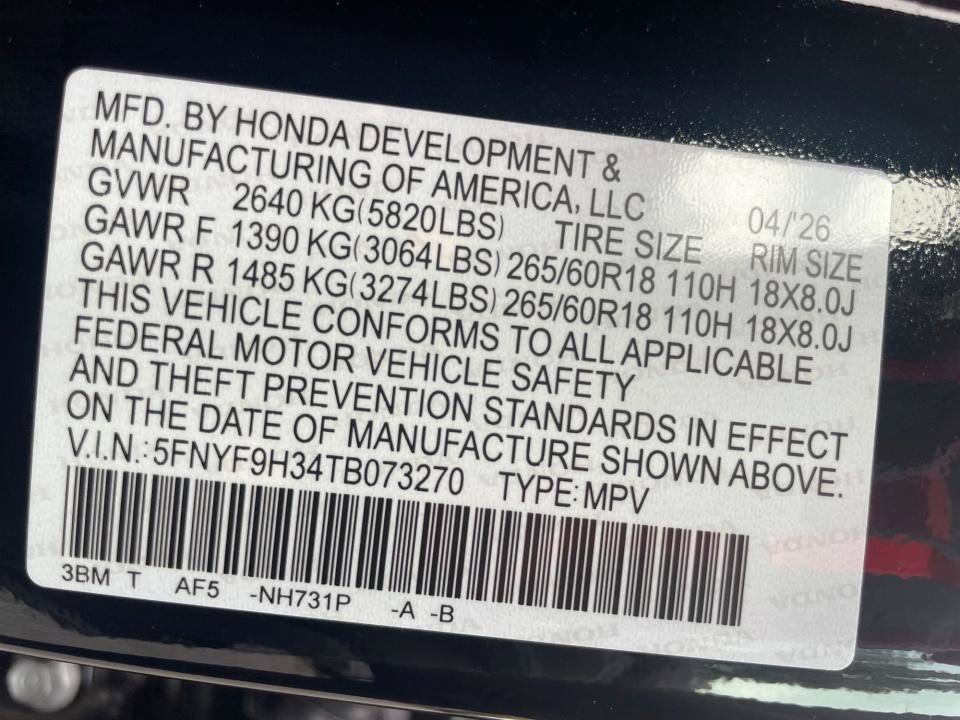 New 2026 Honda Passport RTL image 35