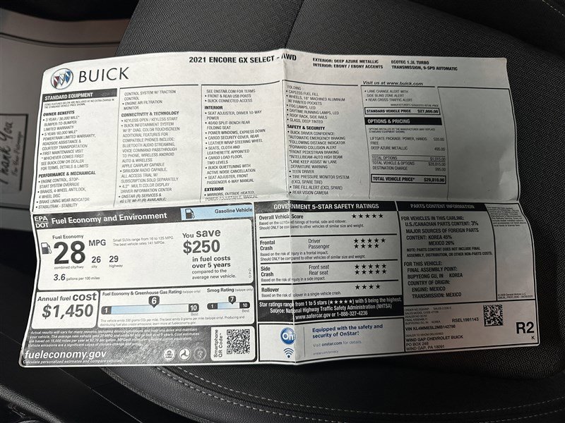 Used 2021 Buick Encore GX Select image 21