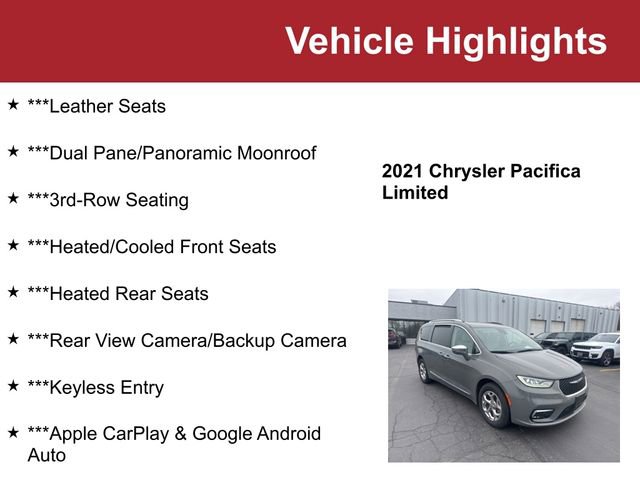 Used 2021 Chrysler Pacifica Limited w/ Premium & Safety Sphere Group image 2
