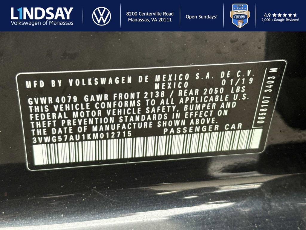 Used 2019 Volkswagen Golf SE image 25