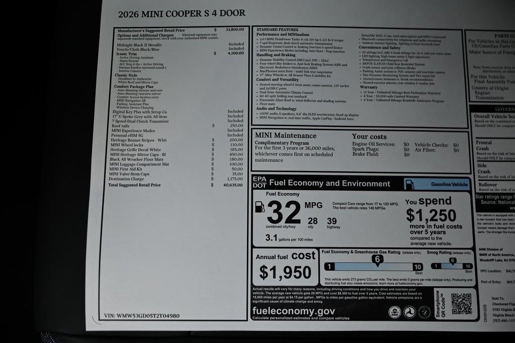 New 2026 MINI Cooper S FWD image 40