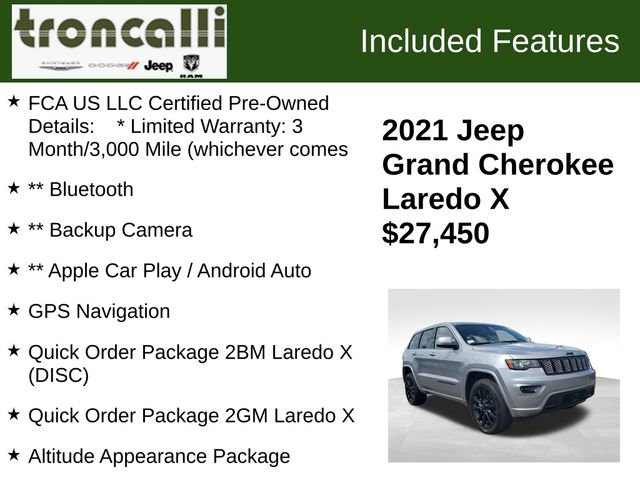 Certified 2021 Jeep Grand Cherokee Laredo X AWD/4WD image 5