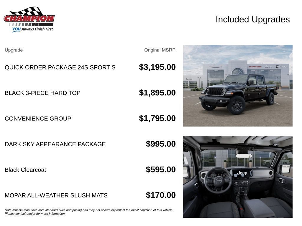 New 2026 Jeep Gladiator Sport AWD/4WD image 6