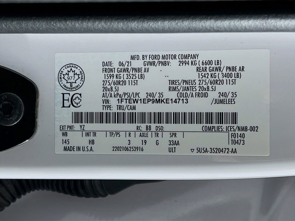 Used 2021 Ford F150 Lariat w/ Equipment Group 502A High AWD/4WD image 34