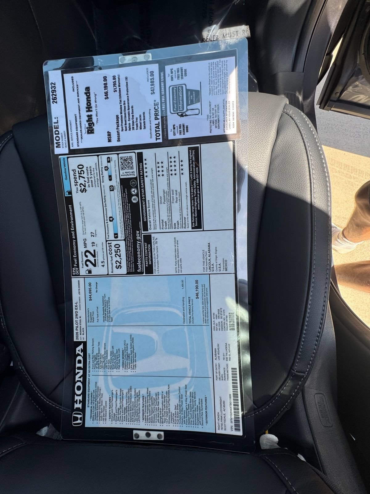 New 2026 Honda Pilot EX-L image 23