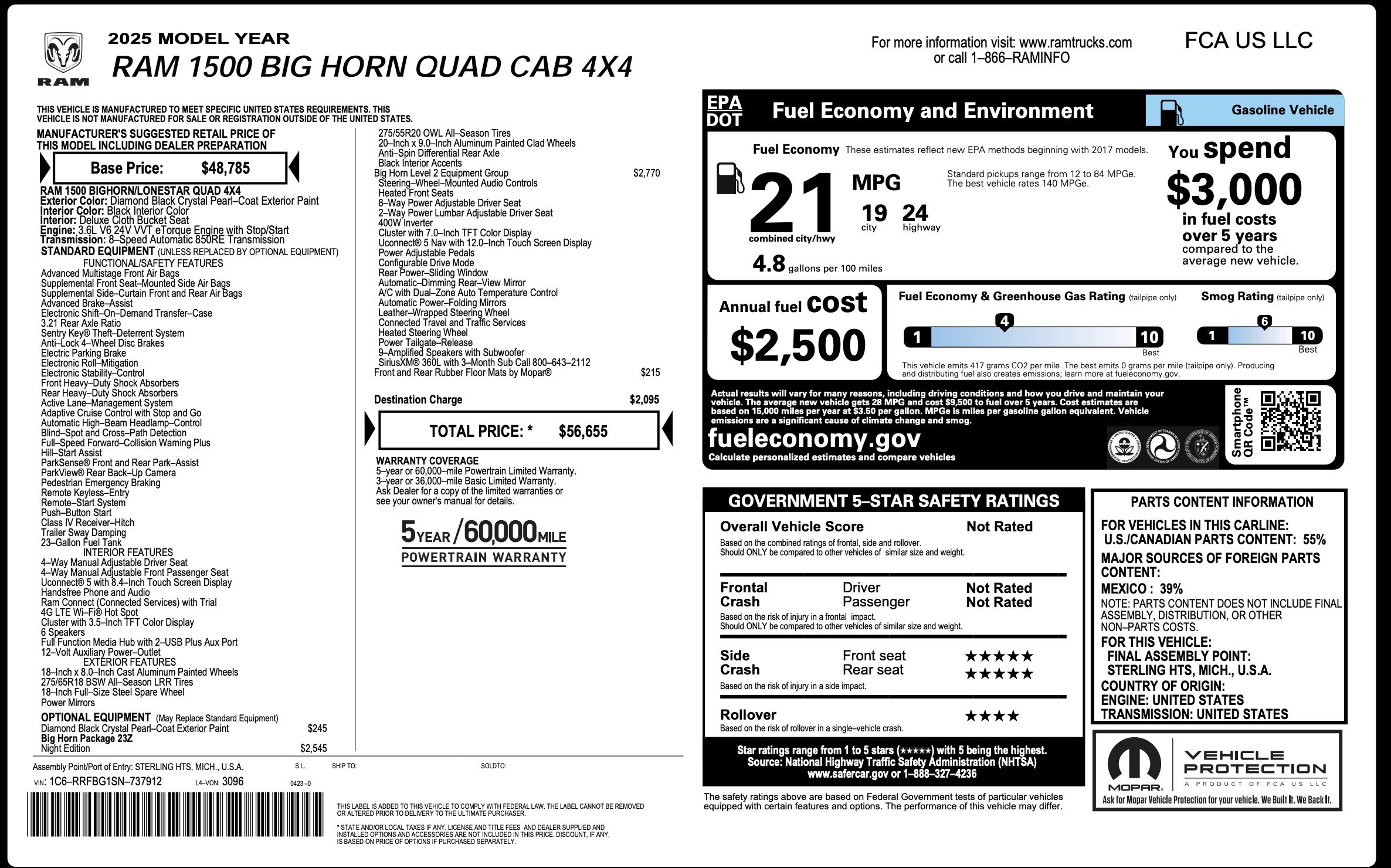 Used 2025 RAM 1500 Big Horn AWD/4WD image 5