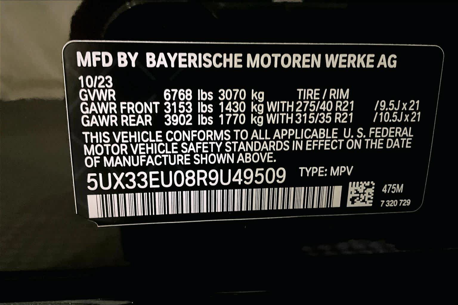 Certified 2024 BMW X5 M60i AWD/4WD image 33