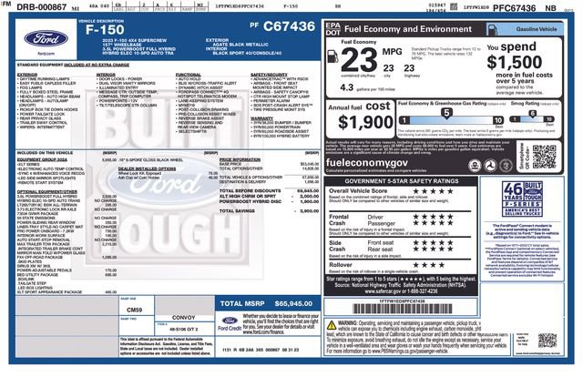 Used 2023 Ford F150 XLT w/ Equipment Group 302A High image 12