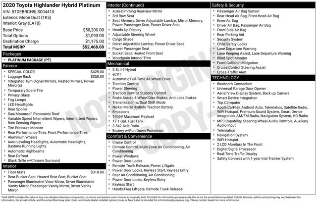 Used 2020 Toyota Highlander Platinum AWD/4WD image 8