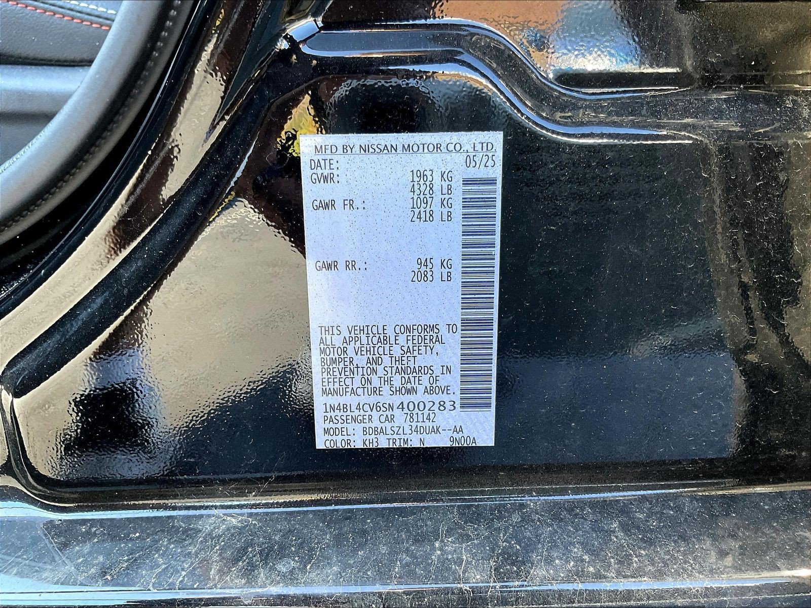 Certified 2025 Nissan Altima 2.5 SR w/ SR Premium Package FWD image 6