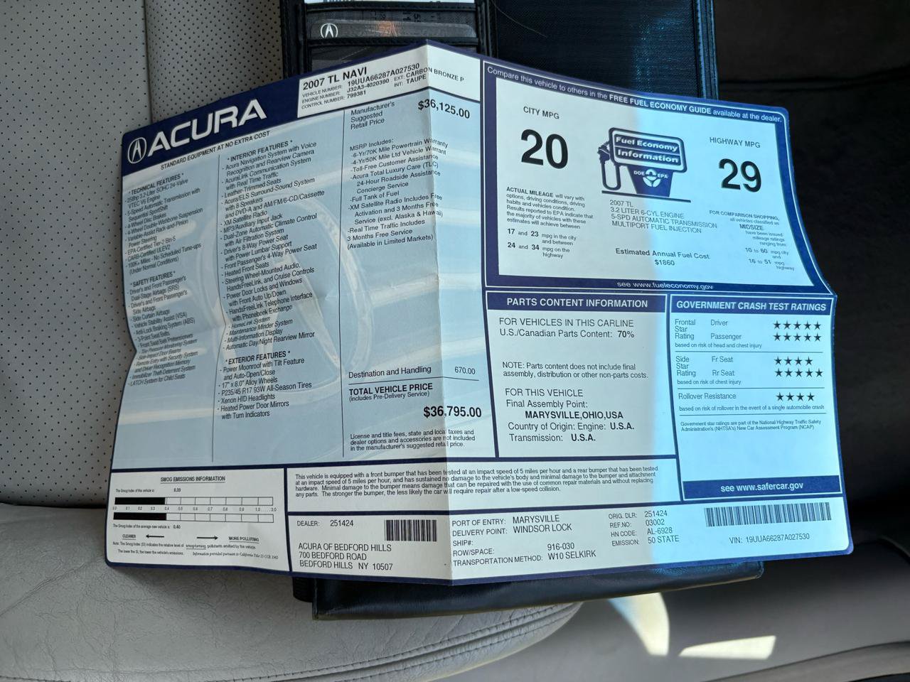 Used 2007 Acura TL FWD image 32