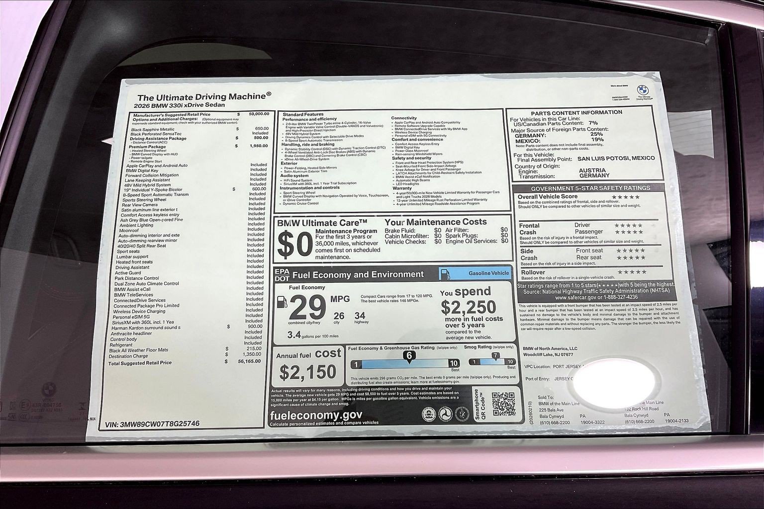 New 2026 BMW 330i xDrive Sedan w/ Premium Package AWD/4WD image 17