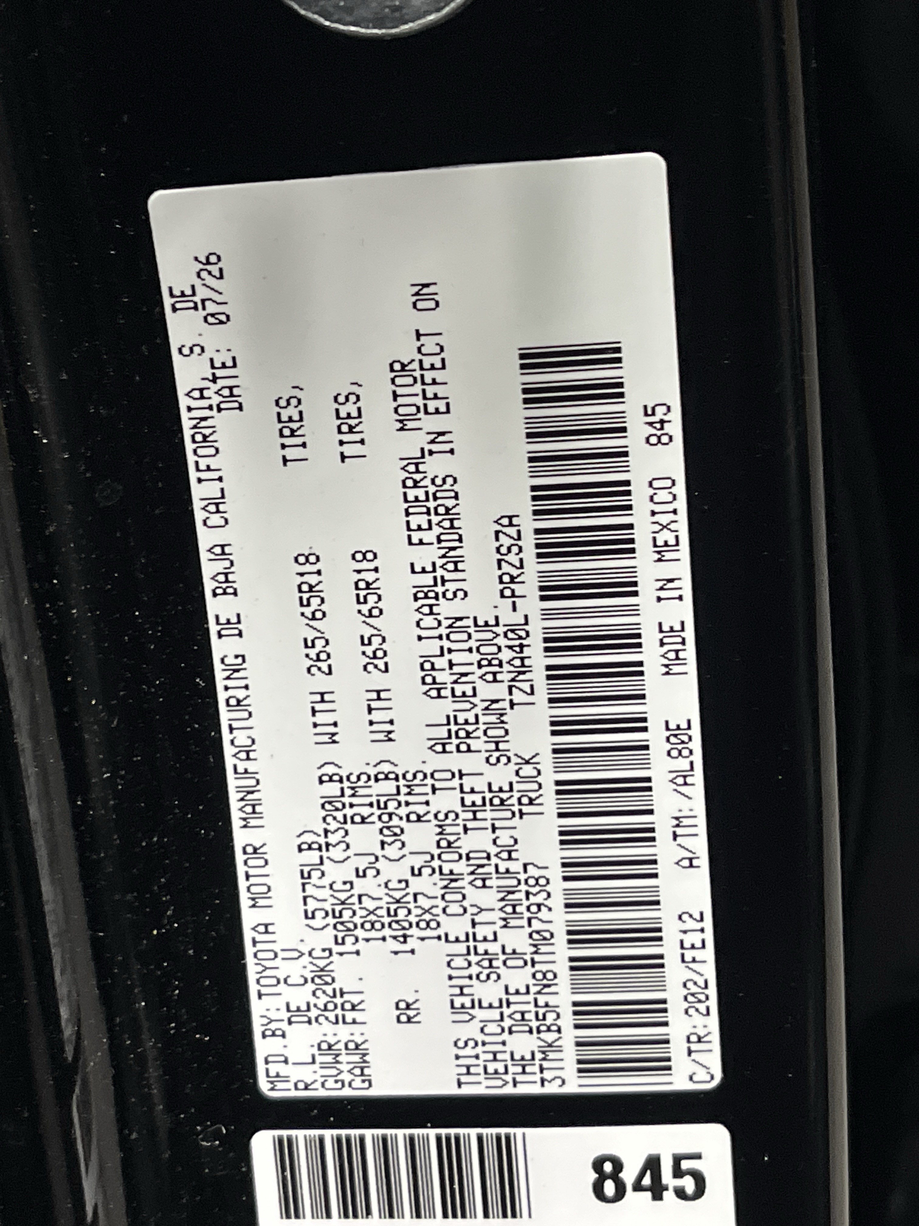 Used 2026 Toyota Tacoma TRD Sport RWD image 33