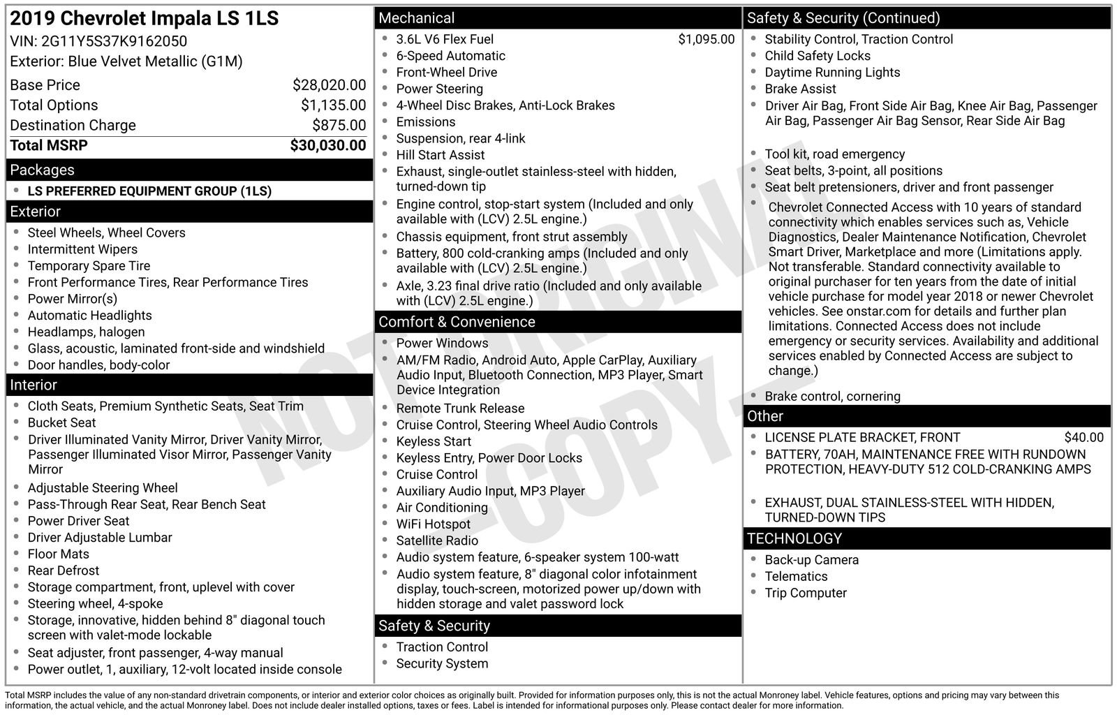 Used 2019 Chevrolet Impala LS image 6