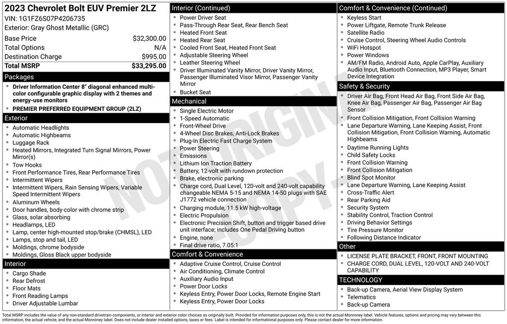 Used 2023 Chevrolet Bolt EUV Premier image 2